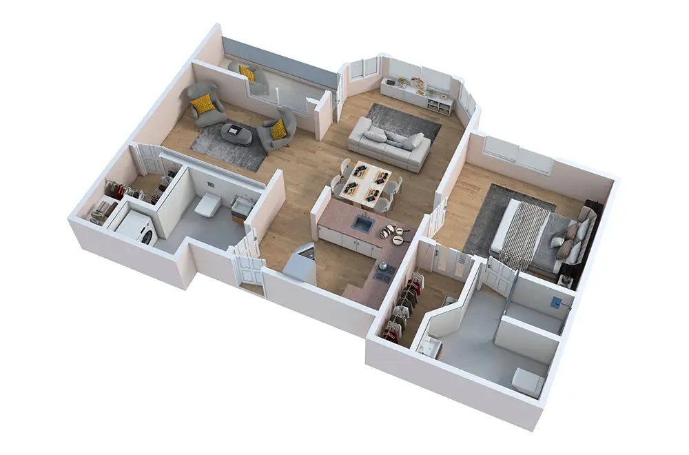 Assisted Deluxe<br />One Bedroom with Den Assisted Deluxe<br />One Bedroom with Den