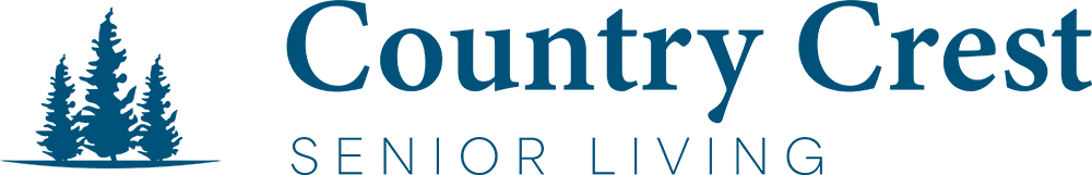 Country Crest Senior Living in Oroville, CA Logo in dark blue.
